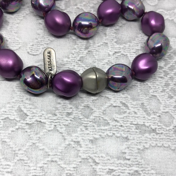 Vintage Kissaka chunky bead statement collar necklace - Picture 4 of 6